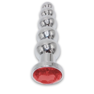Plug Anal de Aço Escalonado com Brilhante – 12 x 2,2 cm