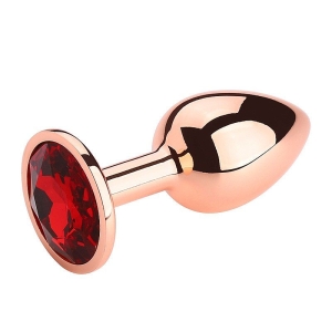 Plug Anal de Aço Rose com Cristal Brilhante / Cor Diversas – Tamanho G