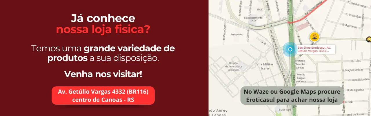 Sex shop em Canoas RS - loja física Av. Getúlio Vargas 4332