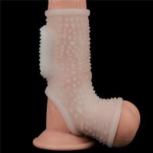 Meia Capa Peniana com Vibração – Vibrating Drip Knights Ring with Scrotum Sleeve