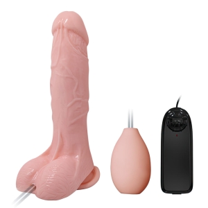 Pênis realístico com vibração + Ejaculação
