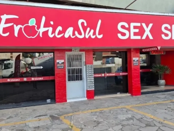 frente externa da loja de sex shop