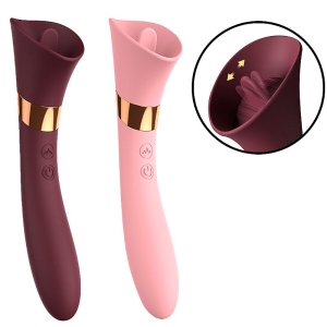 Vibrador de Ponto G e Clitóris / Com Língua