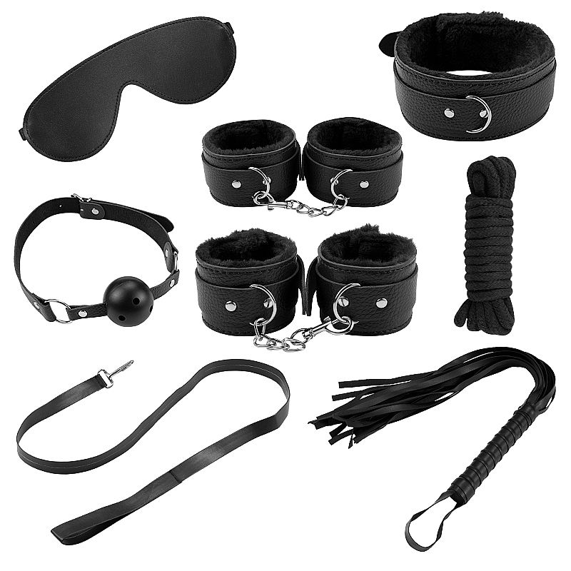 Kit com 7 itens de Sado – Preto